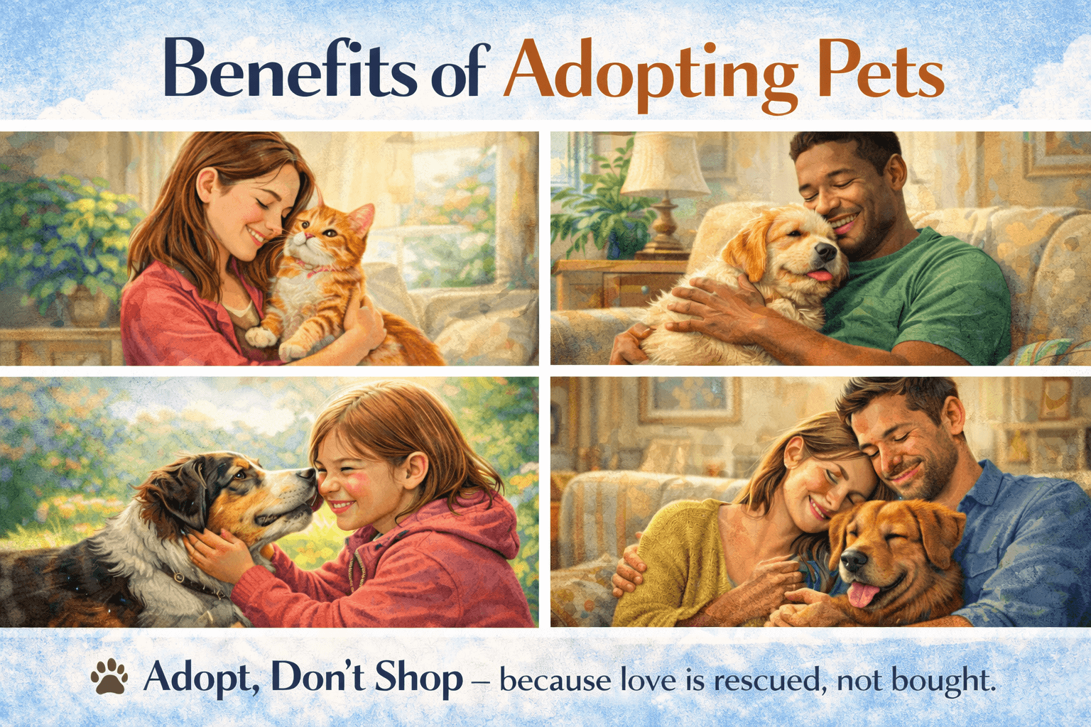 Benefits of Adopting Pets